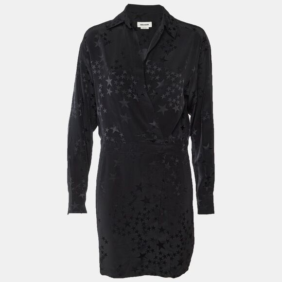 Zadig & Voltaire Dresses & Skirts - Zadig & Voltaire Black Stars Jacquard Ravy Dress L